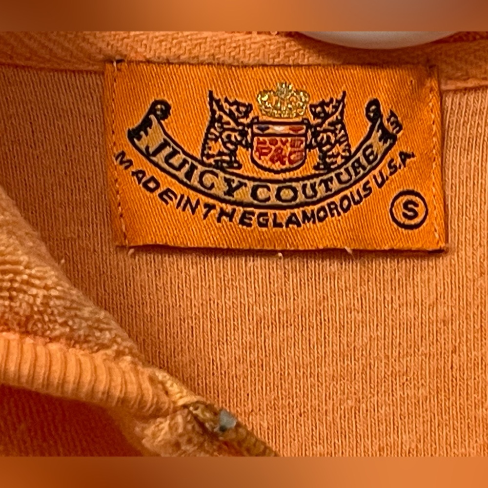 Vintage “Juicy Couture” Orange Hooded Sweatshirt- Size: S